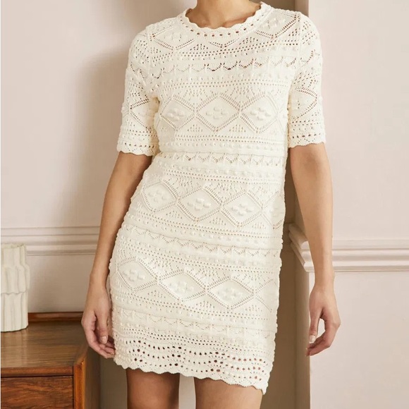 BODEN Claudia Textured Knitted Dress 100% Cotton - Picture 2 of 10